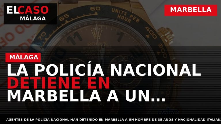 Portada El Caso Málaga: LA POLICÍA NACIONAL DETIENE EN MARBELLA A UN MOTORISTA QUE HUÍA — MARBELLA