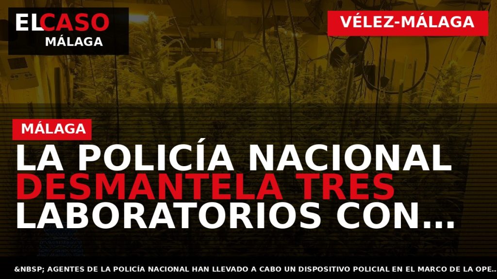 Portada El Caso Málaga: LA POLICÍA NACIONAL DESMANTELA TRES LABORATORIOS CON 507 PLANTAS DE MARIHUANA — VÉLEZ-MÁLAGA