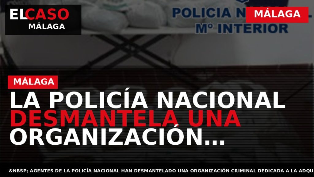 Portada El Caso Málaga: LA POLICÍA NACIONAL DESMANTELA UNA ORGANIZACIÓN CRIMINAL DEDICADA AL CULTIVO INTENSIVO — MÁLAGA