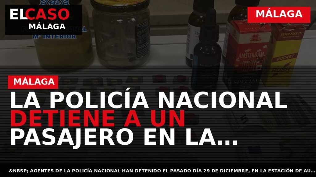 Portada El Caso Málaga: LA POLICÍA NACIONAL DETIENE A UN PASAJERO EN LA ESTACIÓN DE — MÁLAGA