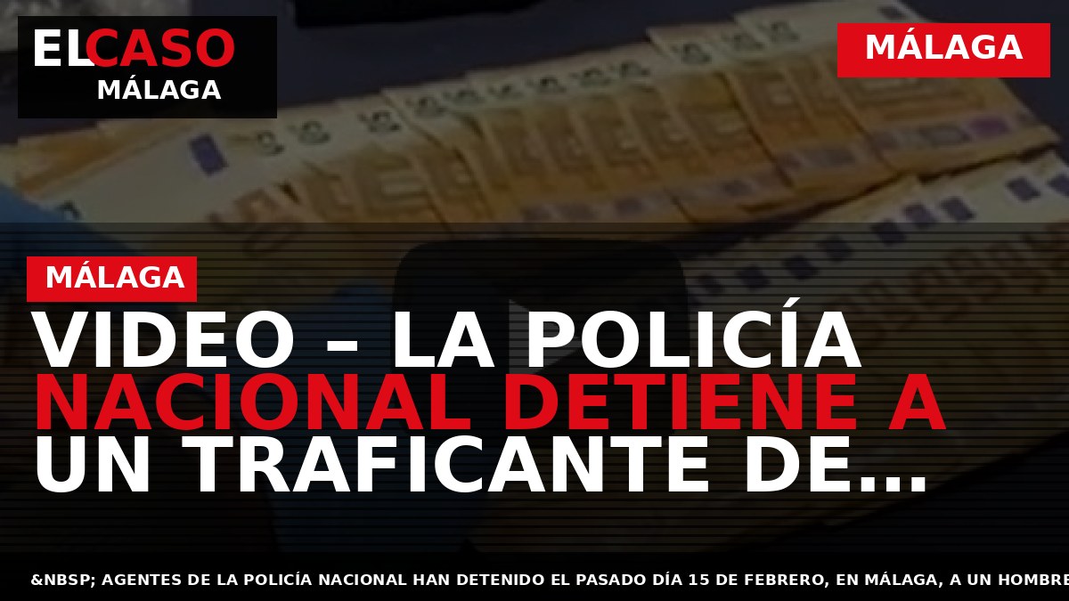 VIDEO – La Policía Nacional detiene a un traficante de drogas al que atribuyen sendos tiroteos en La Palmilla y La Virreina, en Málaga capital
