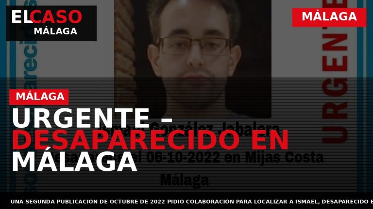 Portada El Caso Málaga: URGENTE – DESAPARECIDO EN MÁLAGA — MÁLAGA