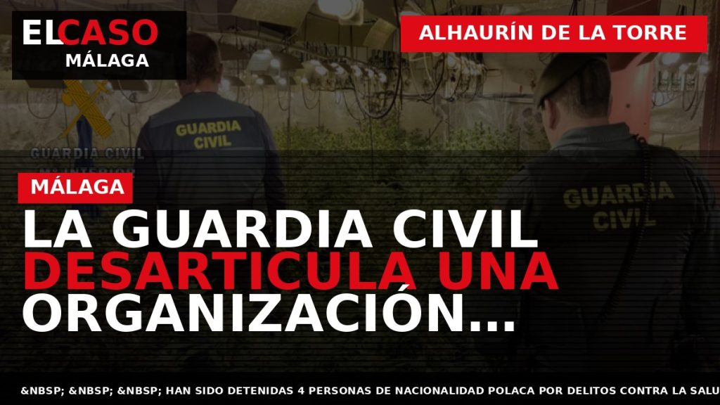 Portada El Caso Málaga: LA GUARDIA CIVIL DESARTICULA UNA ORGANIZACIÓN CRIMINAL DEDICADA AL CULTIVO DE — ALHAURÍN DE LA TORRE
