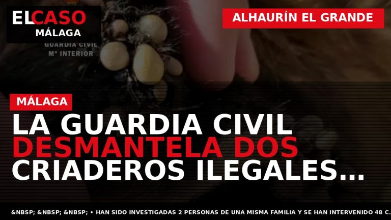 Portada El Caso Málaga: LA GUARDIA CIVIL DESMANTELA DOS CRIADEROS ILEGALES DE PERROS EN ALHAURÍN — ALHAURÍN EL GRANDE