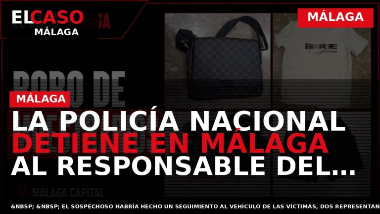Portada El Caso Málaga: LA POLICÍA NACIONAL DETIENE EN MÁLAGA AL RESPONSABLE DEL ROBO DE — MÁLAGA