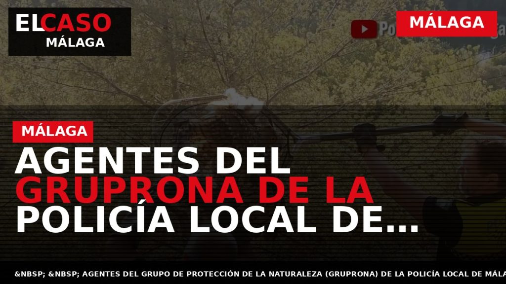 Portada El Caso Málaga: AGENTES DEL GRUPRONA DE LA POLICÍA LOCAL DE MÁLAGA LIBERAN A — MÁLAGA