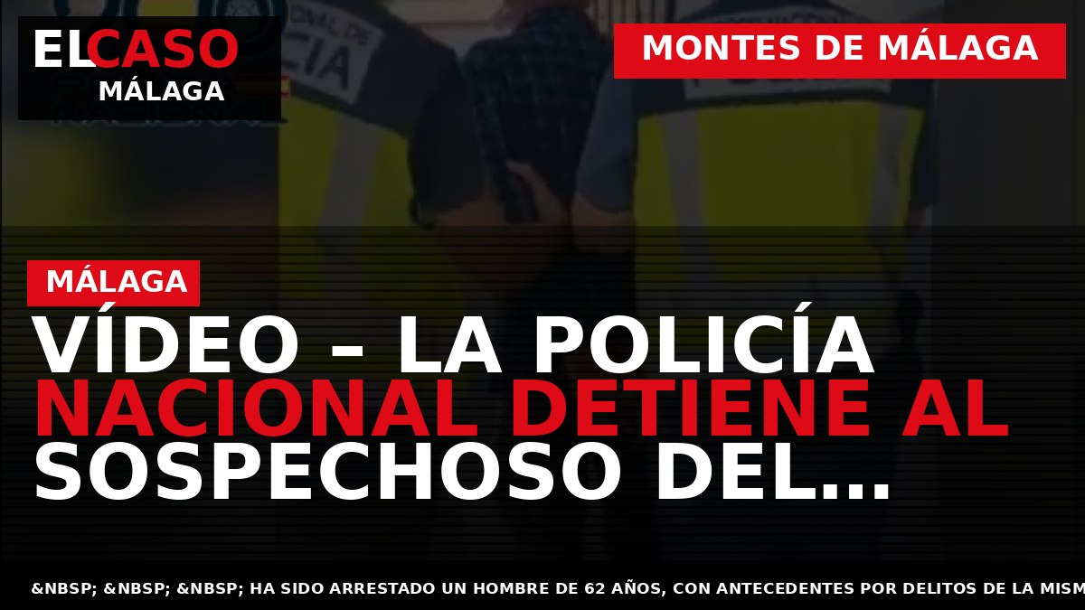 VÍDEO – La Policía Nacional detiene al sospechoso del asesinato de un joven abatido a tiros en Los Montes de Málaga