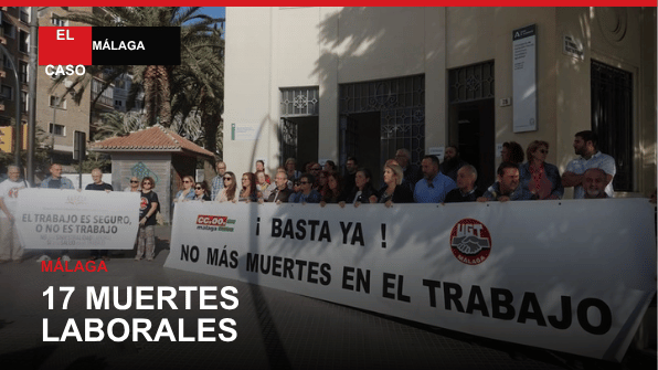 Portada editorial de El Caso Málaga sobre las 17 muertes laborales registradas en Málaga durante 2026