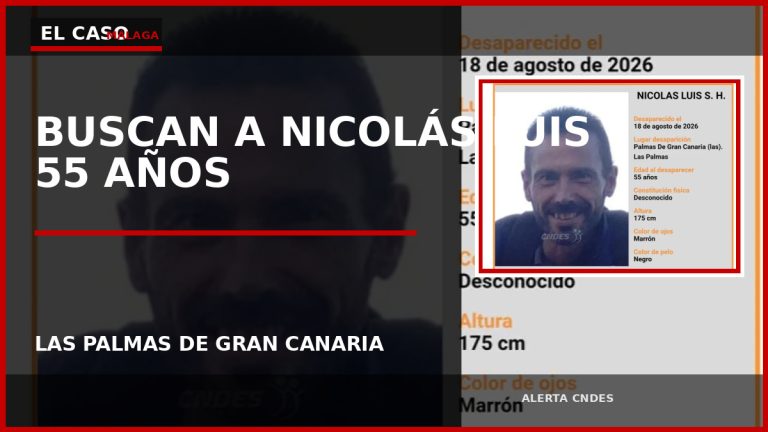 Nicolás Luis S. H., desaparecido en Las Palmas de Gran Canaria
