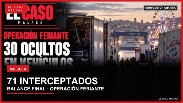 Portada editorial de El Caso Málaga sobre el balance final de 71 personas interceptadas en la Operación Feriante de Melilla