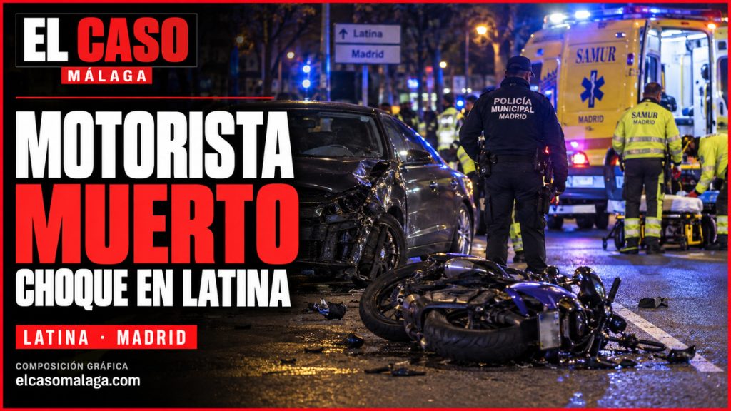 Portada editorial de El Caso Málaga sobre la muerte de un motorista en Latina, Madrid