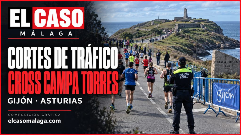 Portada editorial de El Caso Málaga sobre los cortes de tráfico por la Cross Campa Torres en Gijón