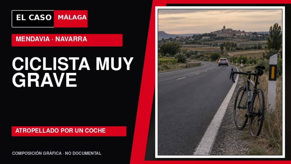 Portada de El Caso Málaga sobre un ciclista muy grave tras ser atropellado en Mendavia, Navarra