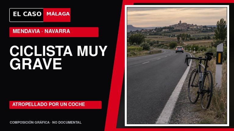 Portada de El Caso Málaga sobre un ciclista muy grave tras ser atropellado en Mendavia, Navarra