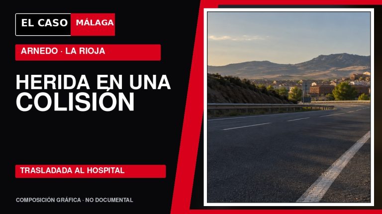 Portada de El Caso Málaga sobre una mujer herida en una colisión por alcance en Arnedo, La Rioja