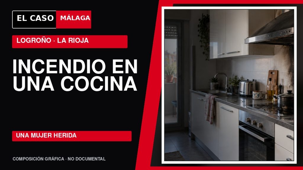Portada de El Caso Málaga sobre el incendio de una cocina con una mujer herida en Logroño