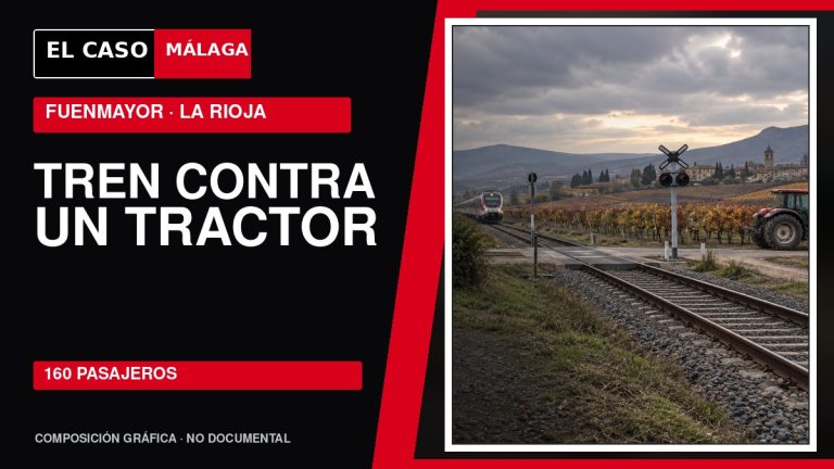 Portada de El Caso Málaga sobre el choque de un tren con un tractor en Fuenmayor, La Rioja