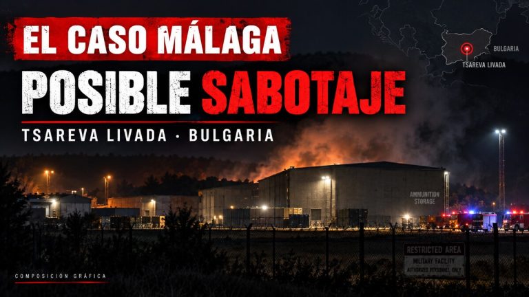 Portada ECM: Bulgaria investiga sabotaje en un depósito de armas. Composición gráfica.