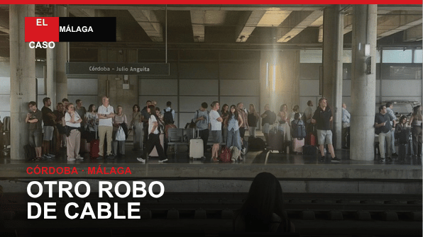 Portada editorial de El Caso Málaga sobre otro robo de cable que afectó a los trenes entre Córdoba y Málaga
