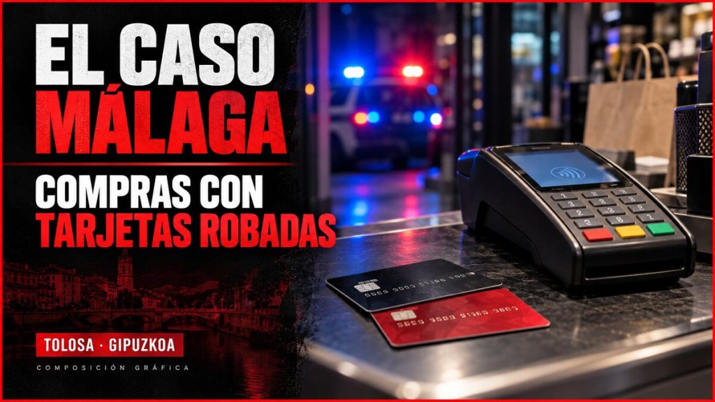 Portada EL CASO MÁLAGA sobre compras realizadas con tarjetas bancarias robadas en Tolosa