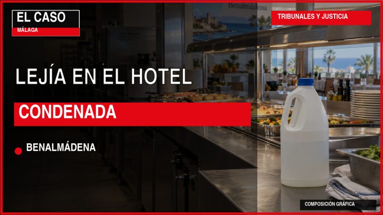 Portada editorial de El Caso Málaga: LEJÍA EN EL HOTEL / CONDENADA — BENALMÁDENA