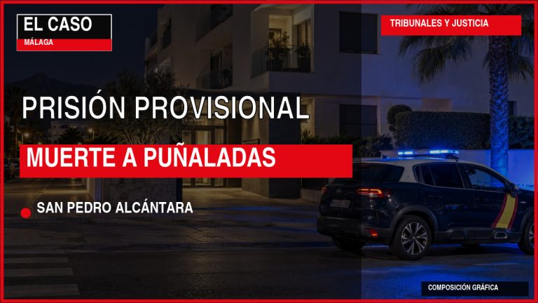 Portada editorial de El Caso Málaga: PRISIÓN PROVISIONAL / MUERTE A PUÑALADAS — SAN PEDRO ALCÁNTARA