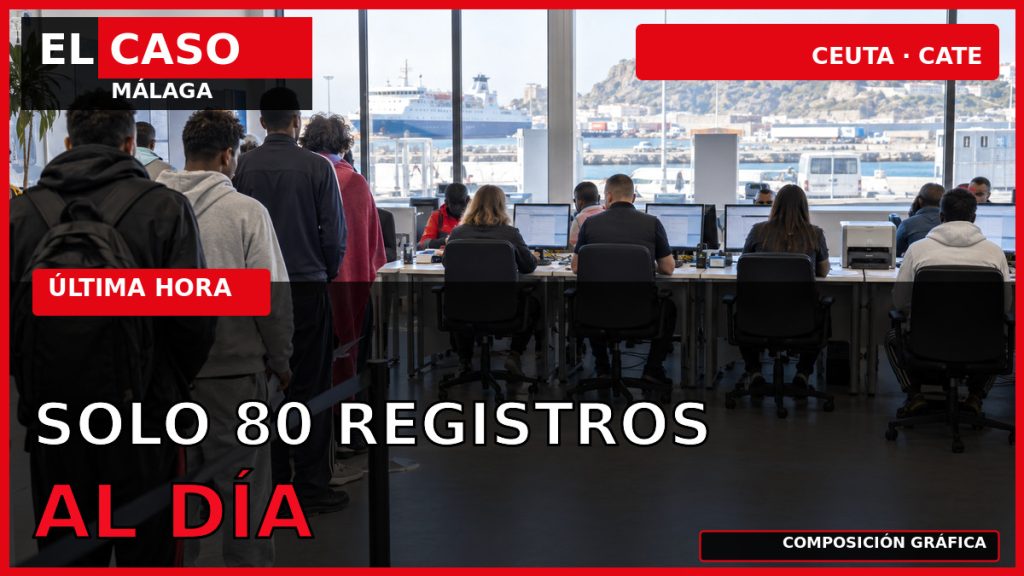 Portada editorial de El Caso Málaga: solo 80 registros al día en el CATE de Ceuta