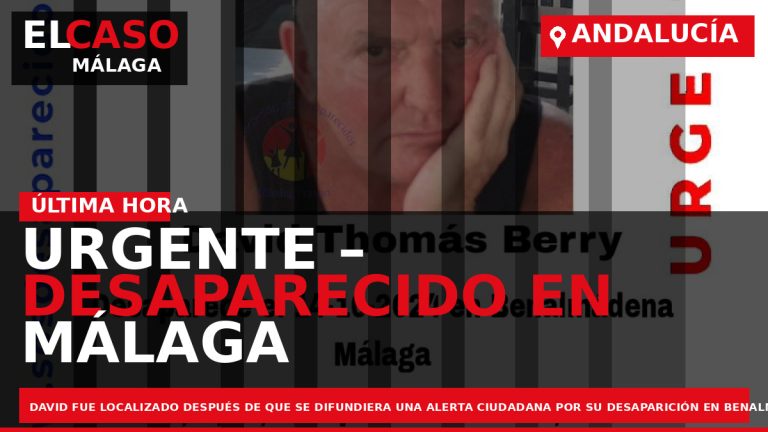 Portada El Caso Málaga: URGENTE – DESAPARECIDO EN MÁLAGA — MÁLAGA