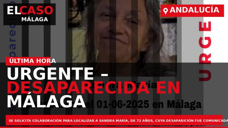 Portada El Caso Málaga: URGENTE – DESAPARECIDA EN MÁLAGA — MÁLAGA