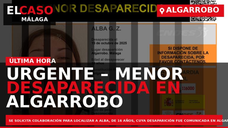 Portada El Caso Málaga: URGENTE – MENOR DESAPARECIDA EN ALGARROBO — ALGARROBO