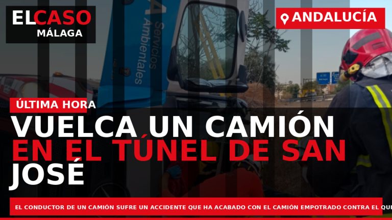 Portada El Caso Málaga: VUELCA UN CAMIÓN EN EL TÚNEL DE SAN JOSÉ — ANDALUCÍA