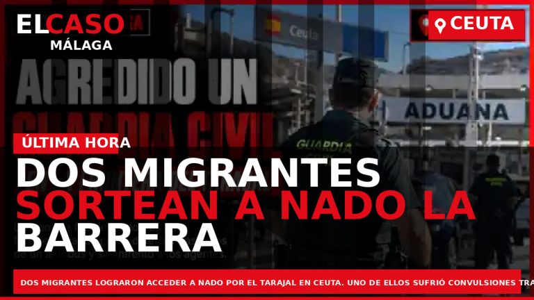 Portada El Caso Málaga: DOS MIGRANTES SORTEAN A NADO LA BARRERA DEL TARAJAL Y UNO — CEUTA