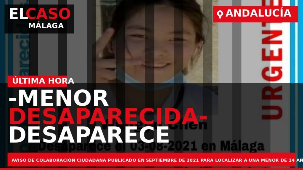 Portada El Caso Málaga: -MENOR DESAPARECIDA- DESAPARECE UNA MENOR DE 14 AÑOS — ANDALUCÍA