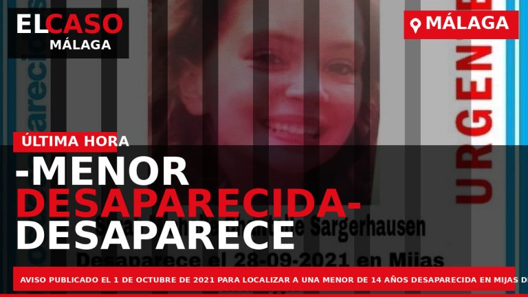 Portada El Caso Málaga: -MENOR DESAPARECIDA- DESAPARECE UNA MENOR DE 14 AÑOS EN MÁLAGA — MÁLAGA
