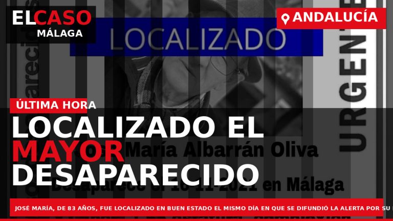 Portada El Caso Málaga: LOCALIZADO EL MAYOR DESAPARECIDO EN LA CAPITAL — ANDALUCÍA