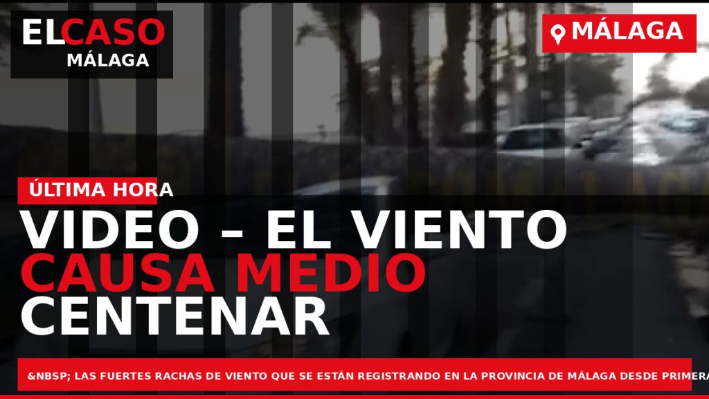 Portada El Caso Málaga: VIDEO – EL VIENTO CAUSA MEDIO CENTENAR DE INCIDENCIAS EN LA — MÁLAGA
