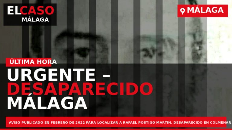 Portada El Caso Málaga: URGENTE – DESAPARECIDO MÁLAGA — MÁLAGA