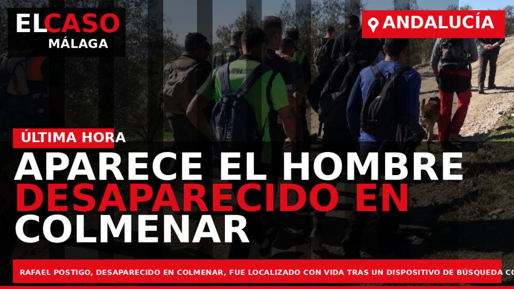 Portada El Caso Málaga: APARECE EL HOMBRE DESAPARECIDO EN COLMENAR — ANDALUCÍA