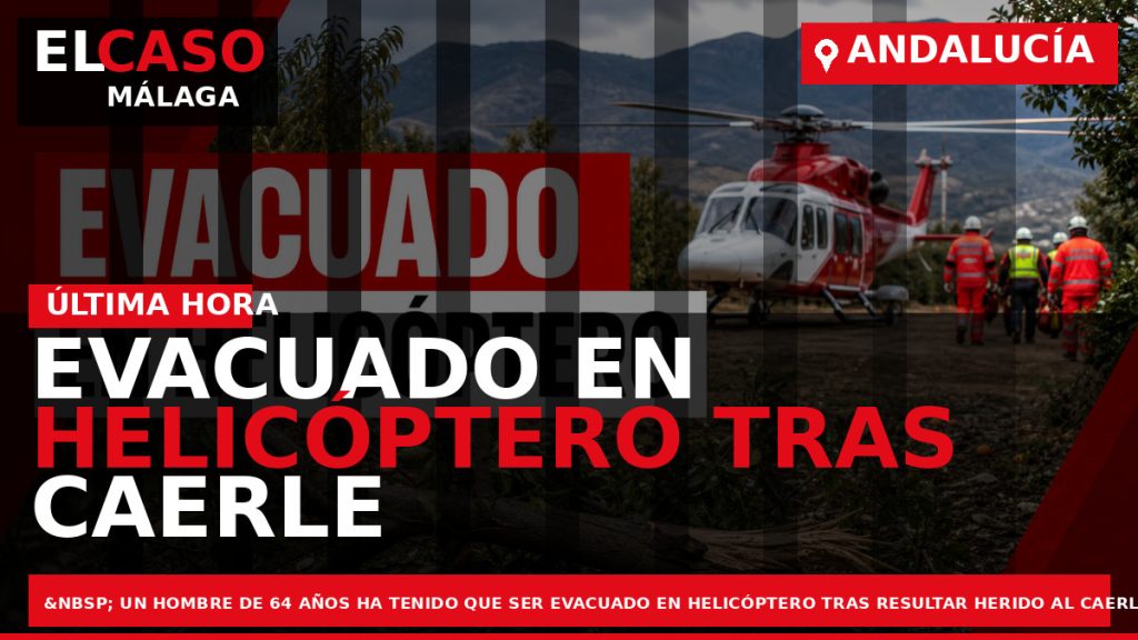 Portada El Caso Málaga: EVACUADO EN HELICÓPTERO TRAS CAERLE UN TRONCO CUANDO PODABA EN ALOZAINA — ANDALUCÍA