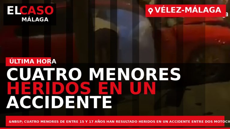 Portada El Caso Málaga: CUATRO MENORES HERIDOS EN UN ACCIDENTE ENTRE DOS MOTOCICLETAS EN VÉLEZ-MÁLAGA — VÉLEZ-MÁLAGA