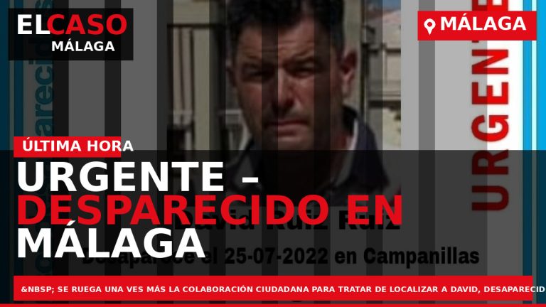 Portada El Caso Málaga: URGENTE – DESPARECIDO EN MÁLAGA — MÁLAGA