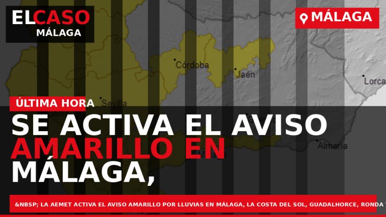 Portada El Caso Málaga: SE ACTIVA EL AVISO AMARILLO EN MÁLAGA, POR RIESGO DE LLUVIA — MÁLAGA