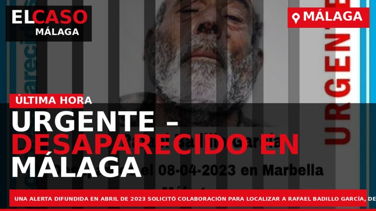 Portada El Caso Málaga: URGENTE – DESAPARECIDO EN MÁLAGA — MÁLAGA