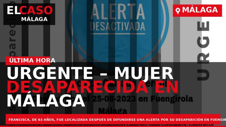 Portada El Caso Málaga: URGENTE – MUJER DESAPARECIDA EN MÁLAGA — MÁLAGA