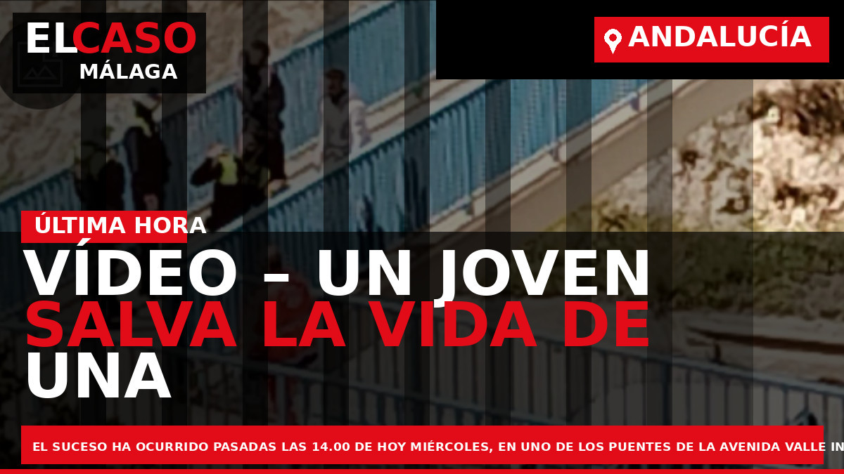 VÍDEO – Un joven salva la vida de una mujer que pretendía saltar desde un puente en la Avenida Valle Inclán
