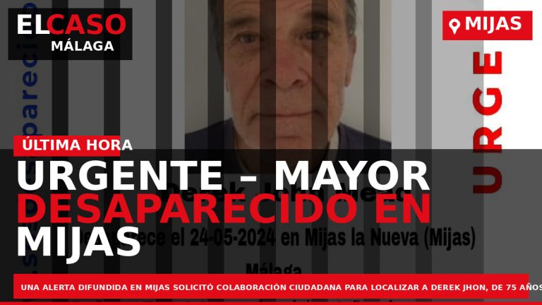 Portada El Caso Málaga: URGENTE – MAYOR DESAPARECIDO EN MIJAS — MIJAS