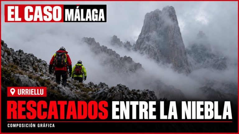 Rescate de montañeros entre la niebla cerca del Urriellu | Composición gráfica
