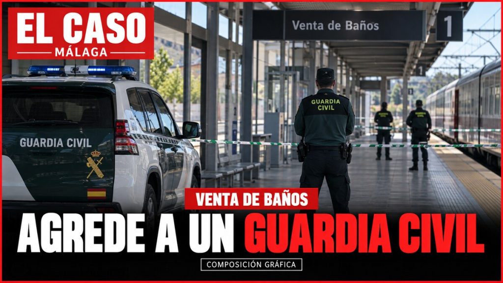 Detención en la estación de Venta de Baños | Composición gráfica