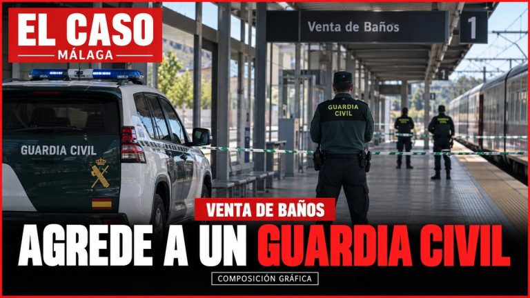 Detención en la estación de Venta de Baños | Composición gráfica