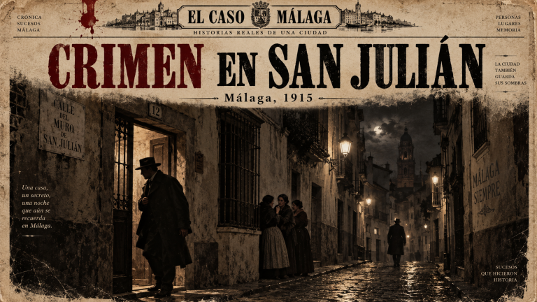 Portada histórica del crimen del Muro de San Julián en Málaga, 1915 - El Caso Málaga